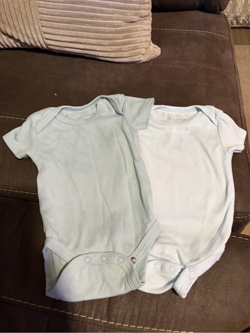 Chickpea Light Blue Bodysuits 0-3 months